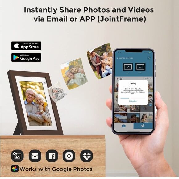 COPY - Digital Picture WiFi Digital Photo Frame Full HD Display Touch ScreenEle… - Picture 4 of 8